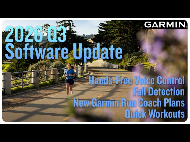 Garmin 2026 Q3 Software Update