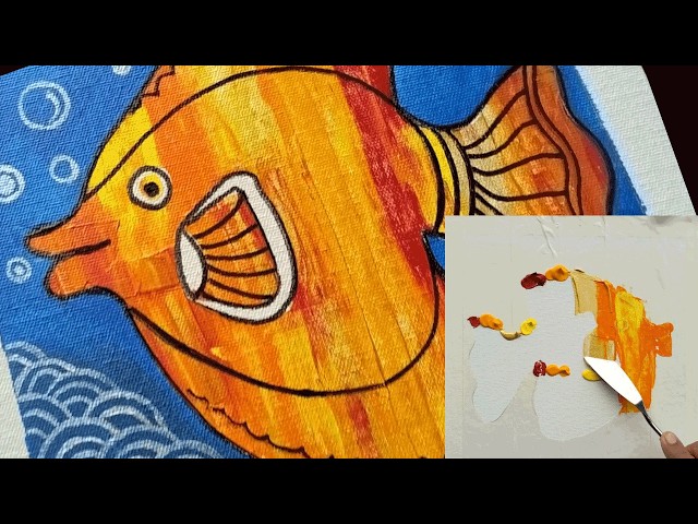 Acrylic Abstract painting step by step | Acrylic canvas painting for beginners