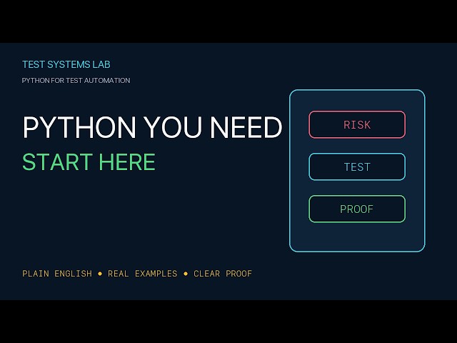 Python for Test Automation — What You Actually Need