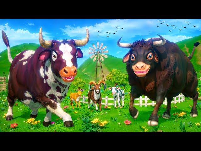 Angry Bull Rampage - Super Cow Saves the Farm Animals!