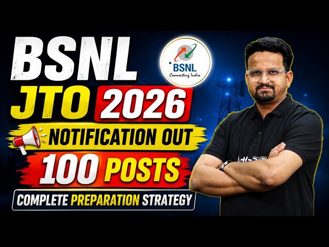 BSNL JTO Recruitment 2026 | BSNL JTO Notification 2026 Out! | BSNL Telecom Officer Vacancy 2026