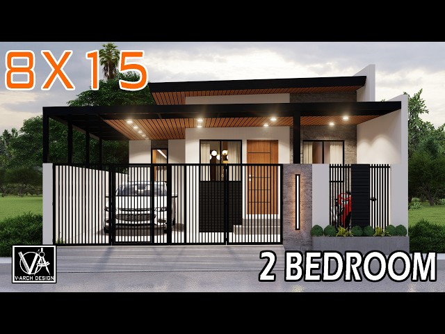 Modern House Design -2 Bedroom Bungalow House with Office