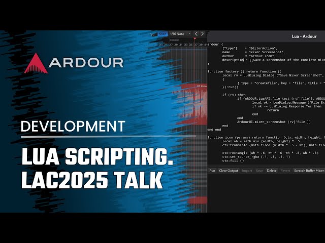 Lua Scripting in Ardour / Robin Gareus at LAC2025