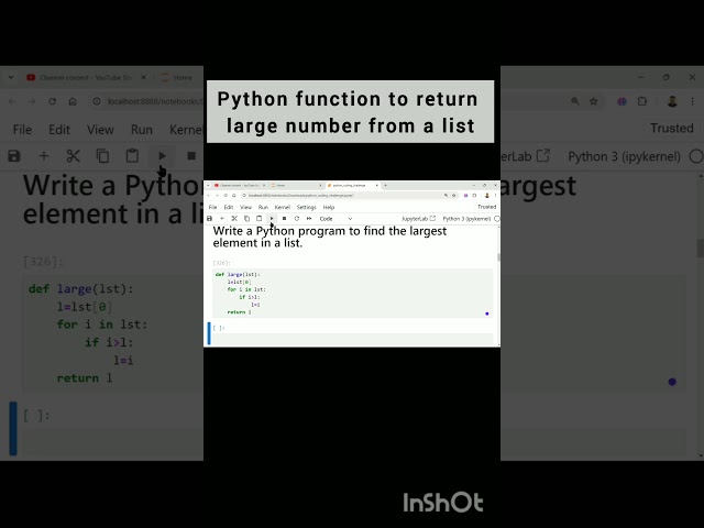 Python function to get large element from list