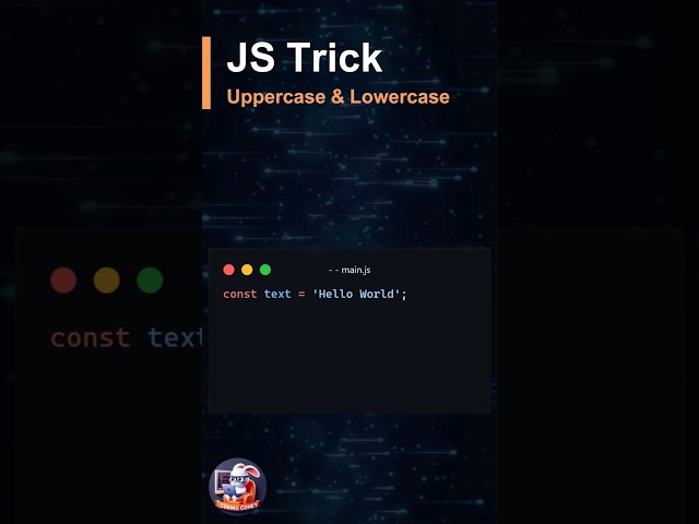 JS Uppercase & Lowercase Text | JavaScript Tips and Tricks #shorts #coding #webdevelopment