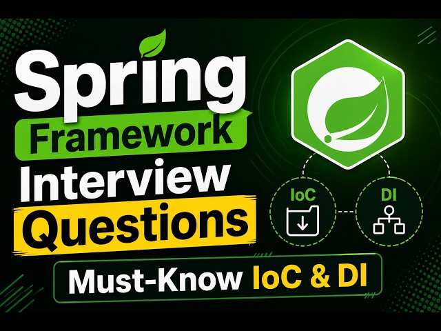 spring framework interview questions and answers |Dependency Injection | Inversion of Control