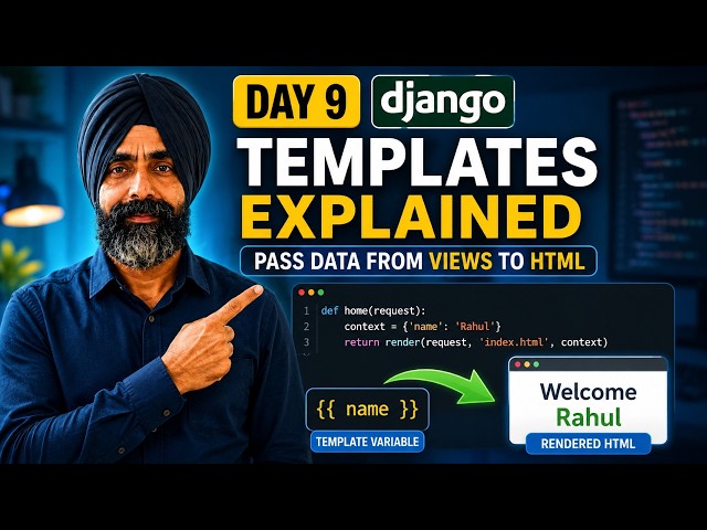 Django Templates Explained | Pass Data from Views to HTML Templates (Day 9)