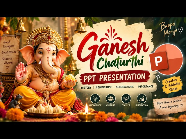 Our Student Created This Amazing Ganesh Chaturthi PPT! 🙏✨ | MCA Computer Academy