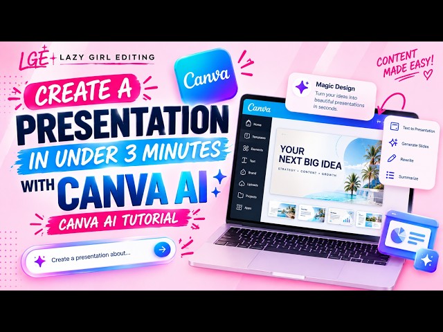 How to Create a Full Presentation in Canva AI in Under 3 Minutes ✨