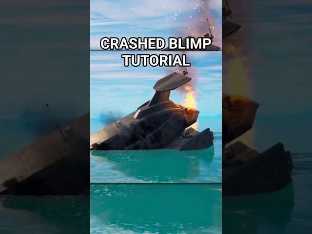 HOW TO MAKE A CRASHED BLIMP | Fortnite Creative (TUTORIAL)