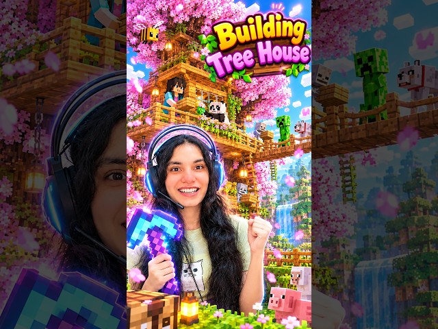 Building Massive Tree House in Minecraft Game #minecraft