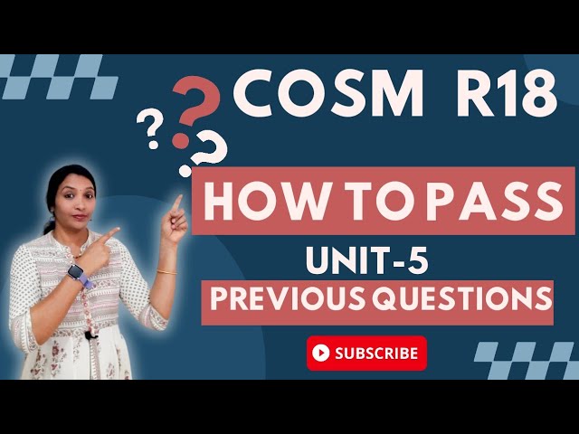 How to pass COSM R18 JNTUH || COSM UNIT-5 Important Previus Year Questions || Stochastic&Markov R22