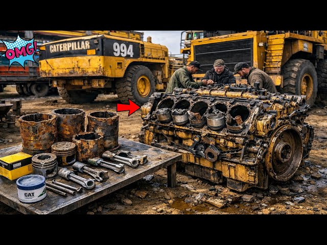 World’s Toughest Repair! Pakistani Mechanic Fixes Broken Caterpillar 966 Engine on a Mountain