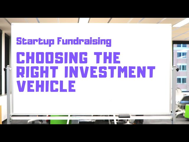 Choosing an Investment Vehicle when Fundraising for your Startup