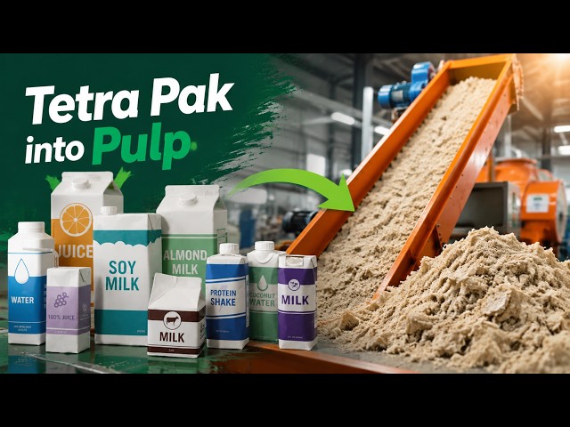 Tetra Pak Recycling Line | Waste Cartons to Paper Pulp, Plastic & Aluminum Separation