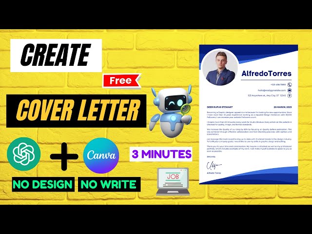 Create Cover Letter for Any Job Using ChatGPT & Canva | No Designing | No Writing FREE