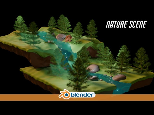 Making a Nature River Environment in Blender 5.2