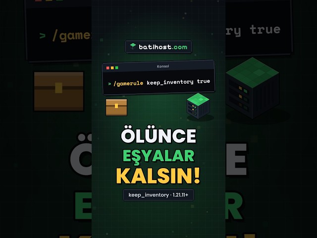 Minecraft’ta Ölünce Eşyalar Gitmesin! (keep_inventory Nasıl Açılır?)