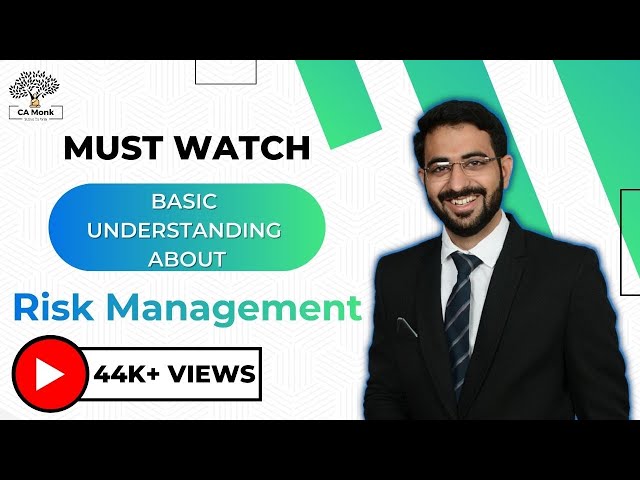 Lecture 1: Introduction to CA Final Risk Management Lectures | Score 80+ Marks | CA Shivam Palan
