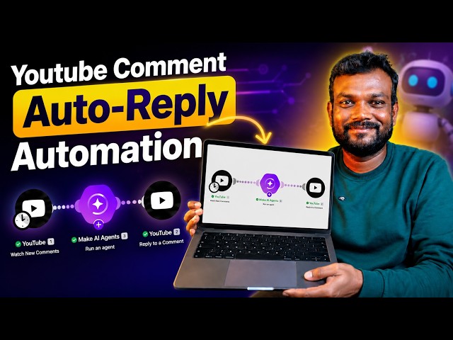 YouTube Comment Auto Reply Automation in Make.com | AI automation Tamil 🔥