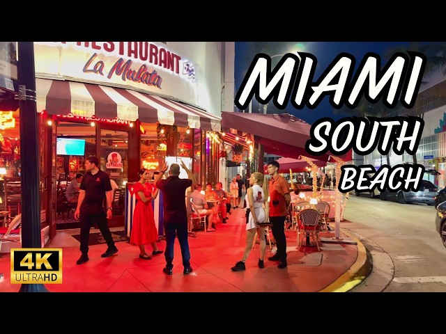 South Beach Miami After Dark 2026 | Española Way & Ocean Drive | 4K