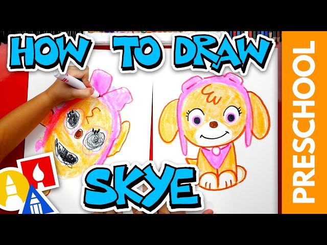 How To Draw Skye From PAW Patrol - Preschool