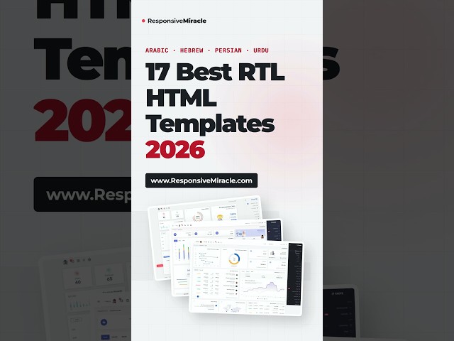 5 Best RTL HTML Templates 2026 (Arabic, Hebrew, Persian) #shorts