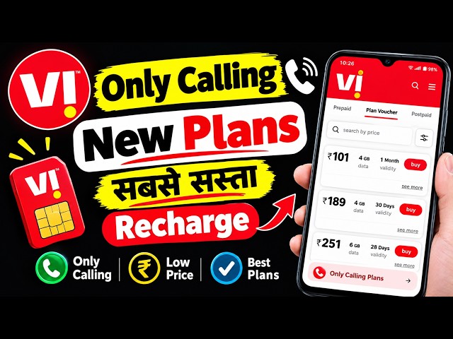 Vi New Recharge Plans | Vi Only Calling Recharge Plans | Vodafone Calling Plans