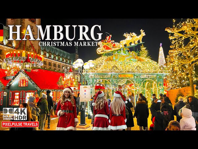 Feel the Christmas Market in Hamburg, Germany 4K Walk🎅✨Winter Wonderland 2025