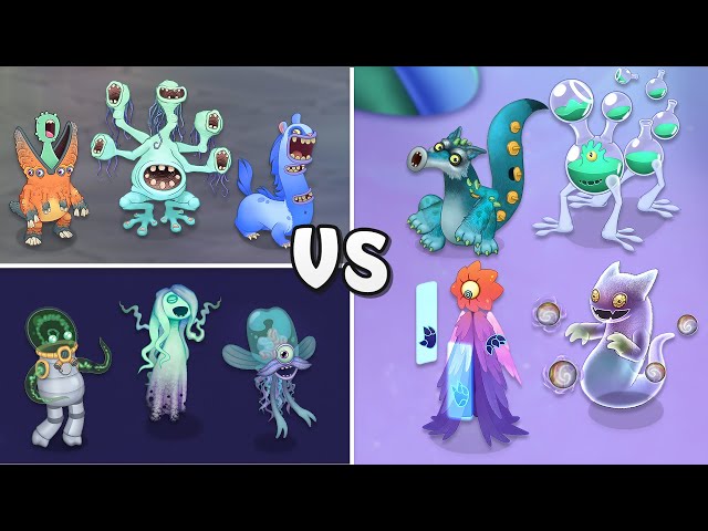 Plasma Islet Vs Ethereal Islands Comparison - Plasma Islet All Monster Sounds (My Singing Monsters)