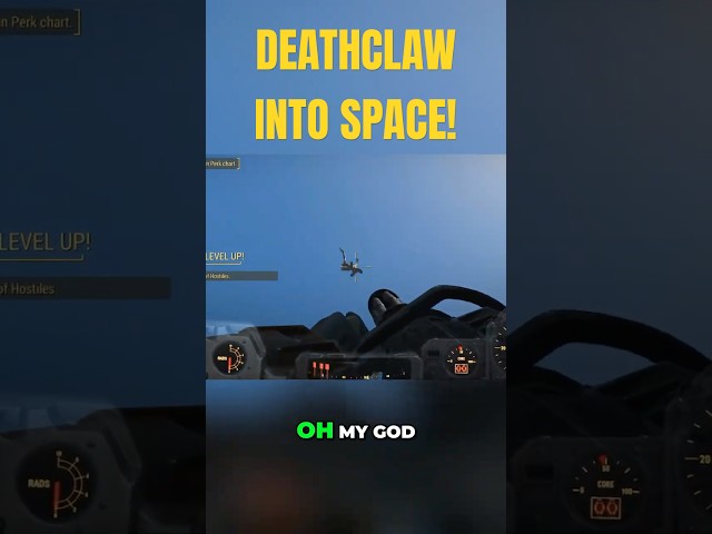 NUKING A Deathclaw Into Space - Fallout 4     #fallout #gaming #fallout4
