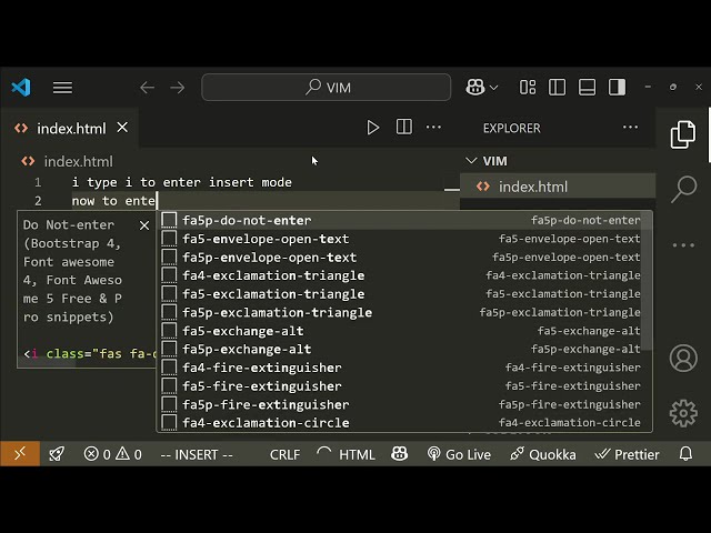 VIM EXTENSION FOR VS CODE TO LEARN USING VIM AS A PRO