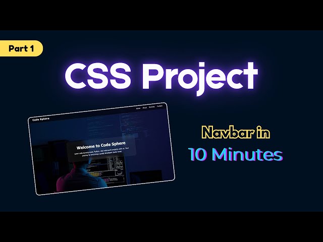 🔥 CSS Project Part 1 - Navbar in Just 10 Minutes | HTML & CSS Website Tutorial