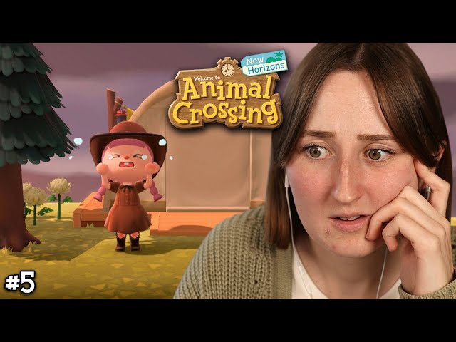 our first campsite visitor is VERY BAD | Animal Crossing #5