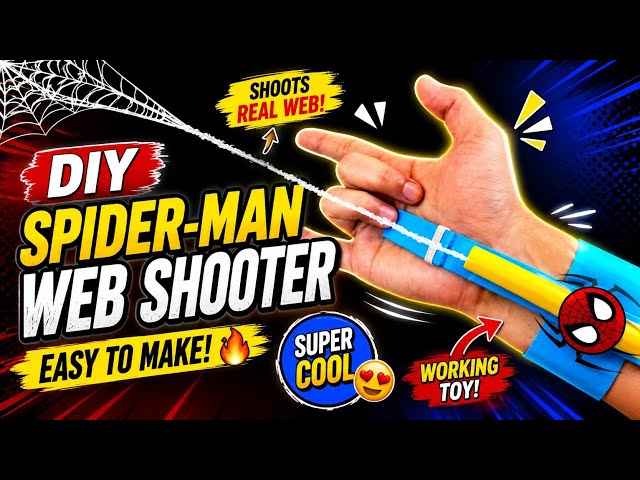 How to make a spider man web shooter 🕷️🕸️ | step by step | tutorial #shortsfeed #shorts #trending