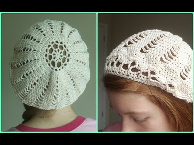 How to Crochet a Cotton Beret Part 1 with Blooper intro