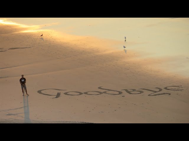 Satisfying Beach Calligraphy I - Drone footage