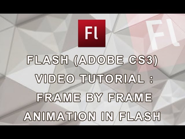 Flash ( Adobe CS3) Video Tutorial :  Frame By Frame Animation in Flash