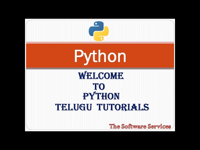 01  Welcome to Python Telugu Tutorials in Telugu