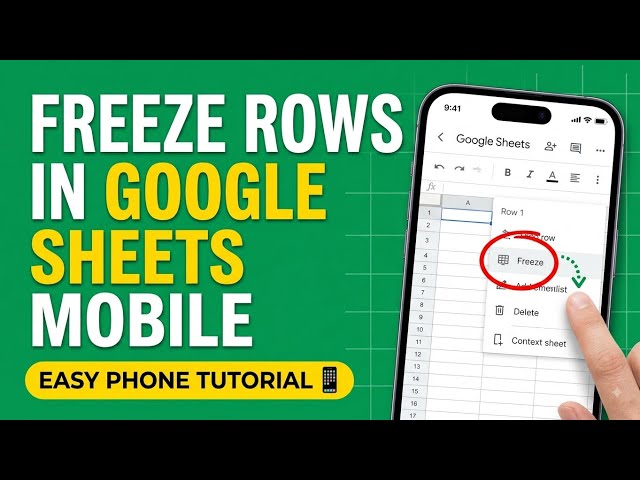 How to freeze rows in google sheet in mobile