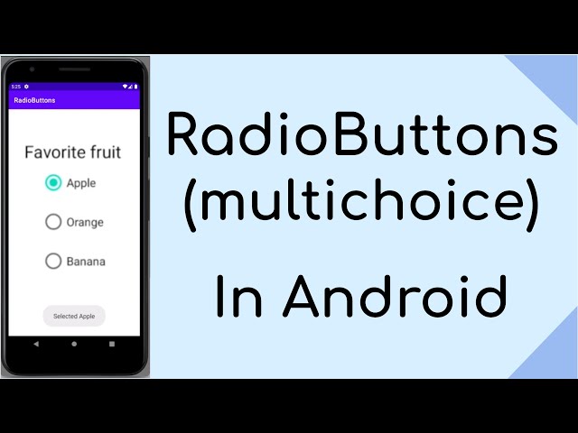 RadioButtons (Multi-choice) in Android