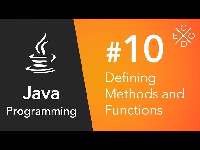 Java Programming #10 - Defining Methods and Functions