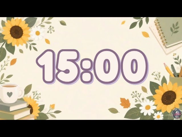 Start the Week Fresh & Get Focused 🌻 | 15 Minute Timer with Music for Classroom