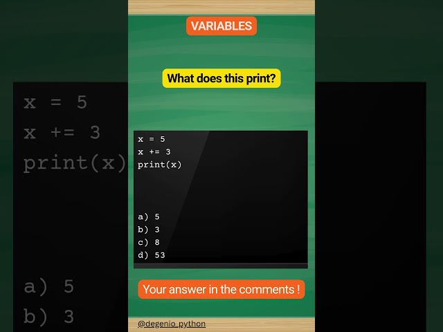 python quiz on variables 21