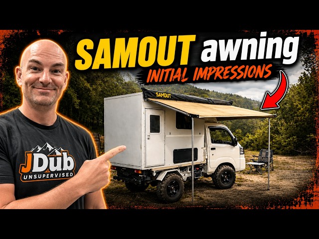 Is This the PERFECT Awning for Our DIY KEI Truck Camper? #SAMOUTawning #KEITruck #DIYCamper #JDM
