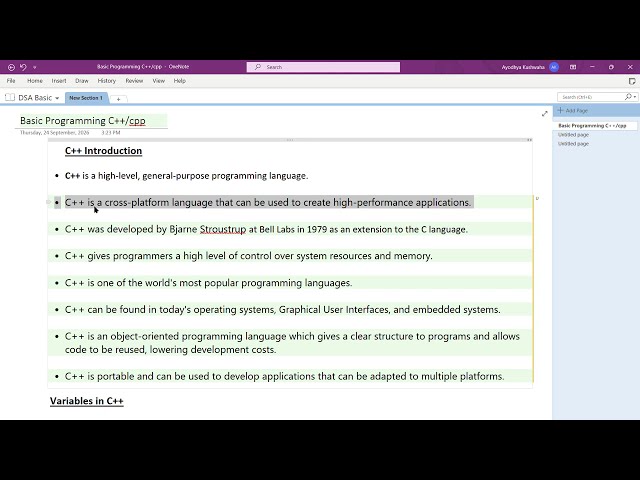 Introduction of C++