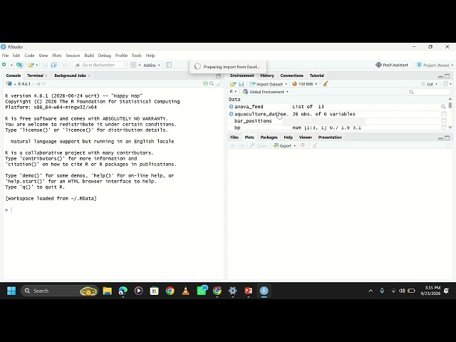 how to use R-studio in ANOVA Analysis from excel dataset and how to use DOI in References