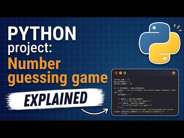 Code Your First Python Game! | Number Guessing Project