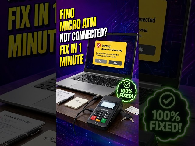 Fino Micro ATM Not Connected? 100% Fix!