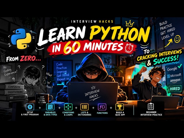 Python for Beginners: Full Course + Windows Setup | Learn in 60 Minutes